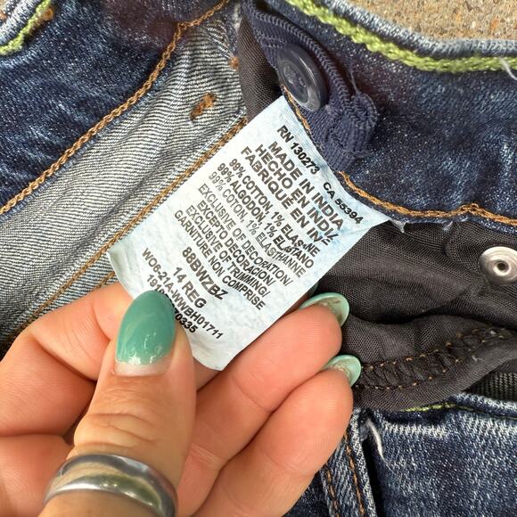 Wrangler Boys Retro Slim Straight Blue Jeans Style 88BWZBZ Size 14 - Picture 4 of 8